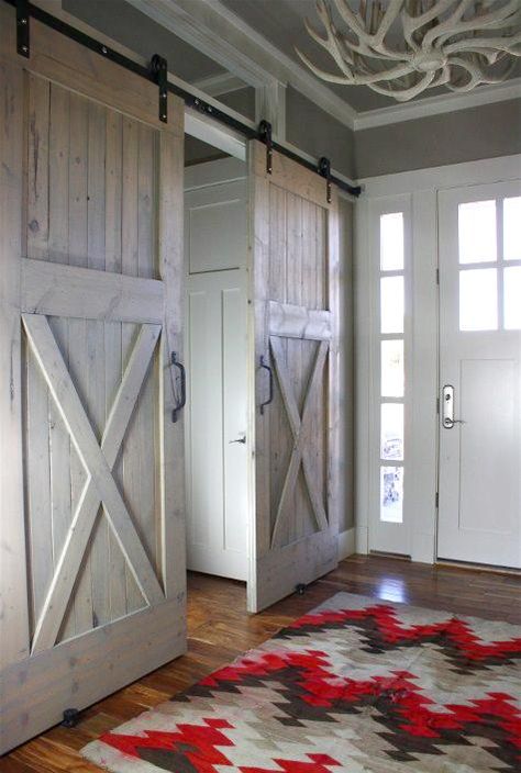 Sliding barn doors for small floors